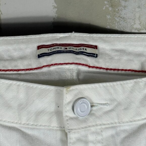 Tommy Hilfiger Boyfriend Jeans Womens White Denim 5-Pocket Modern Style Size 14 - Picture 14 of 16